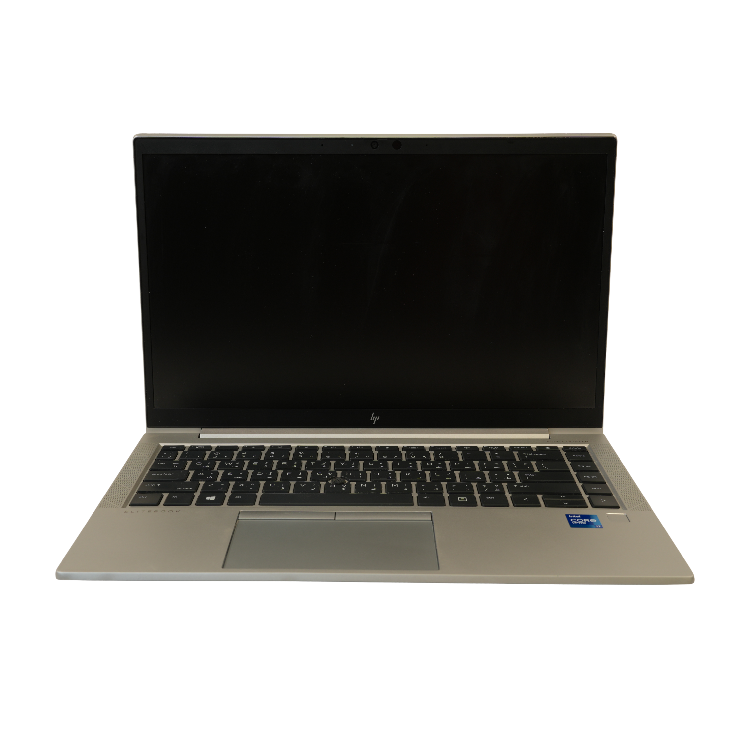 HP EliteBook 840 G8 refurbished laptop front view with keyboard and display